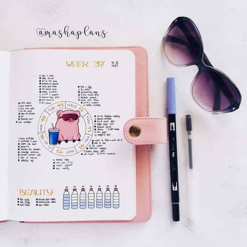 Plan With Me: September Bullet Journal Setup - weekly spread | Masha Plans