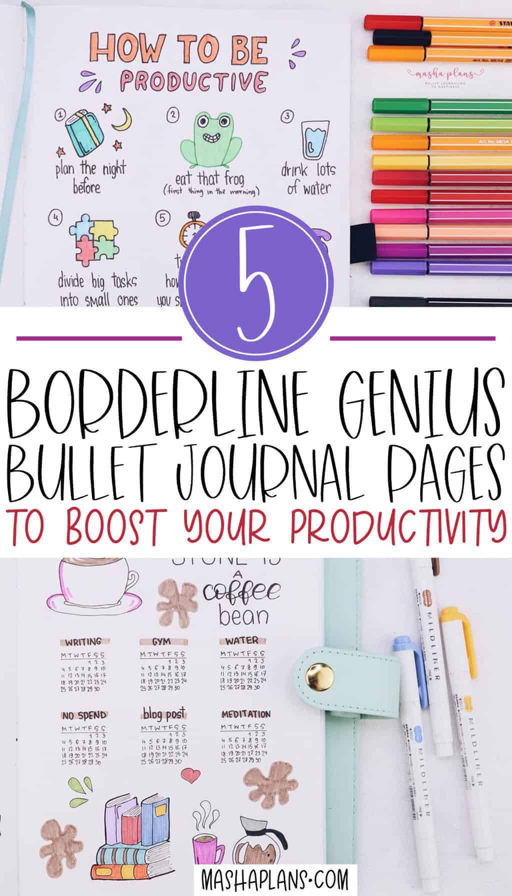 5 Must Have Bullet Journal Productivity Spreads Masha 5700