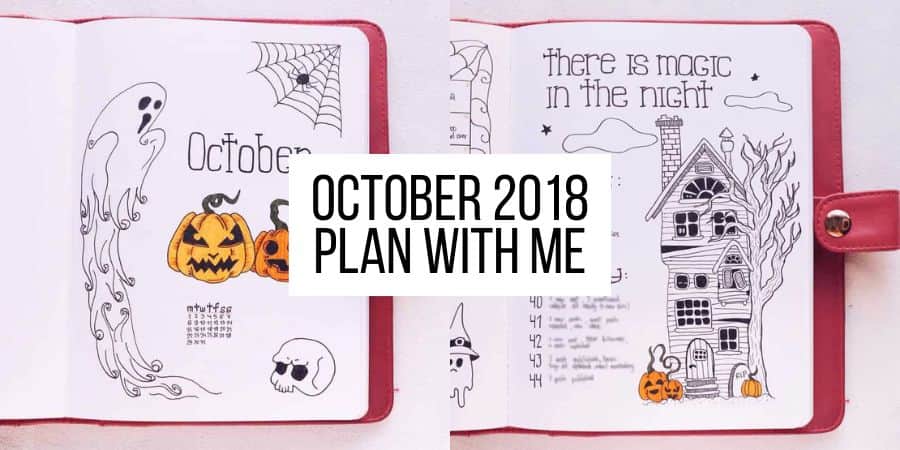 PLAN WITH ME] Black Cat Theme Bullet Journal