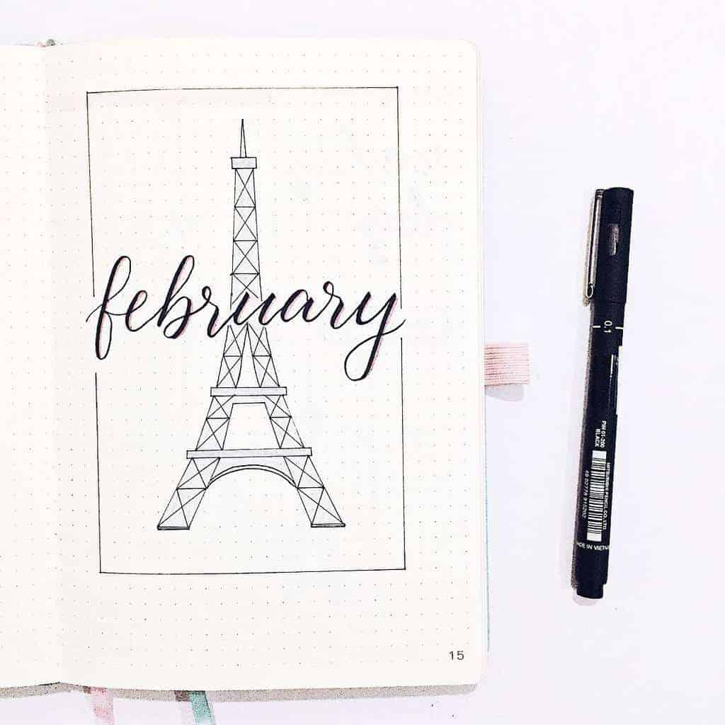 Winter Bullet Journal Theme Ideas - cover page by @amizaomar | Masha Plans