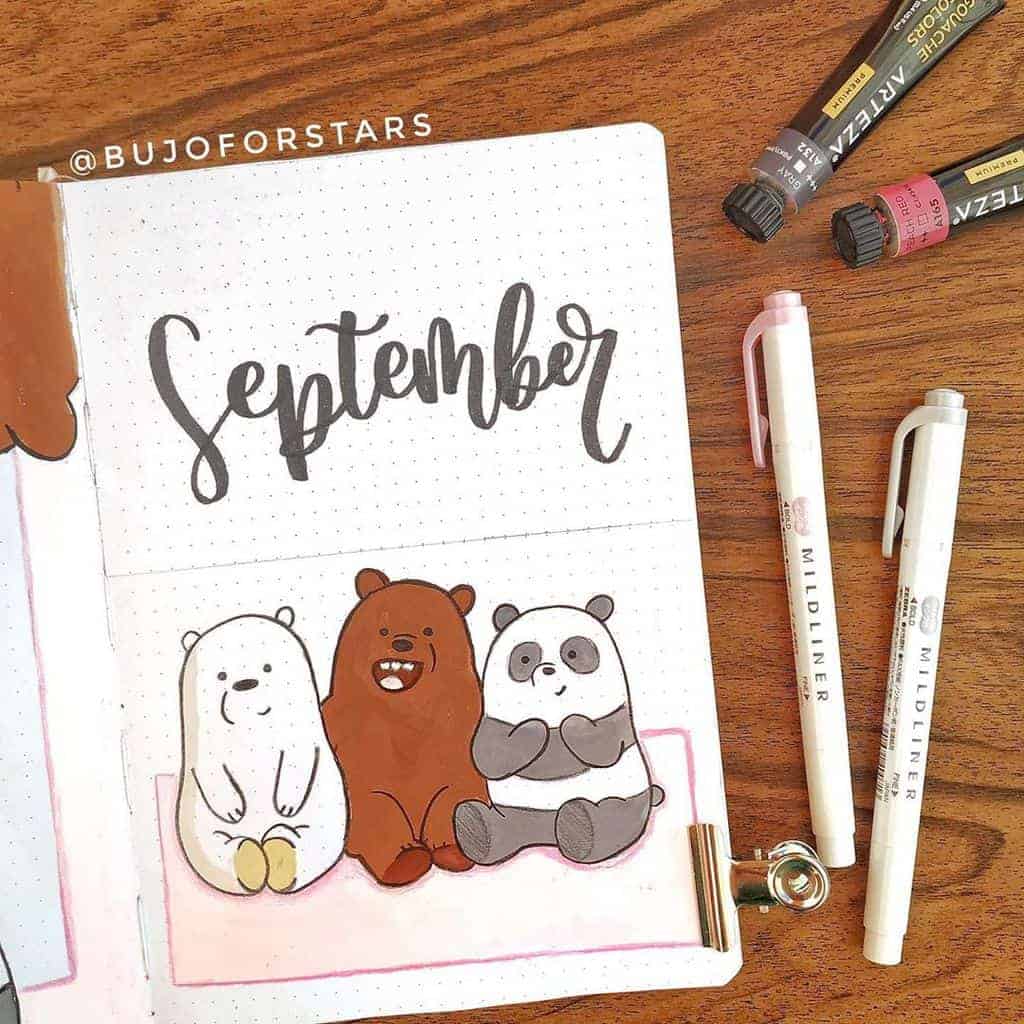 Bullet Journal Theme Ideas - cover page by @bujoforstars | Masha Plans