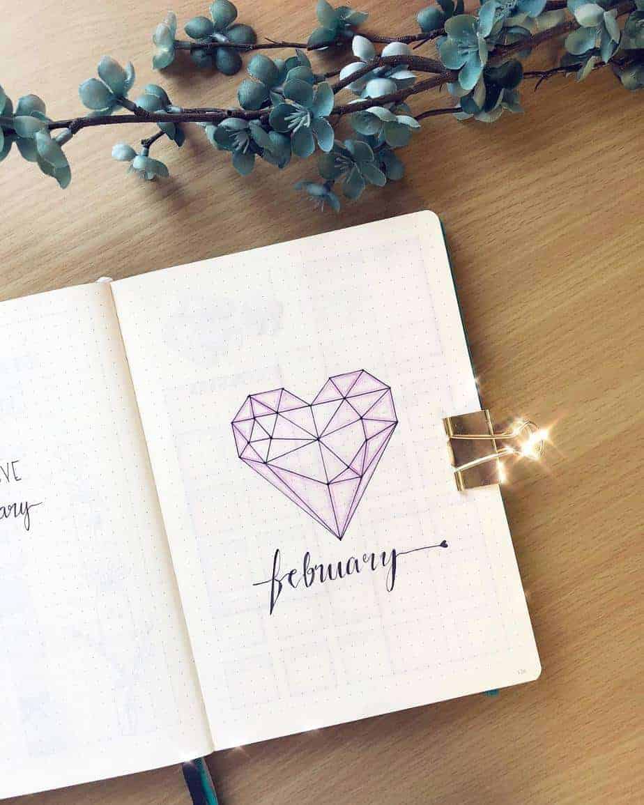Winter Bullet Journal Theme Ideas - cover page by @carolineace_bujo | Masha Plans