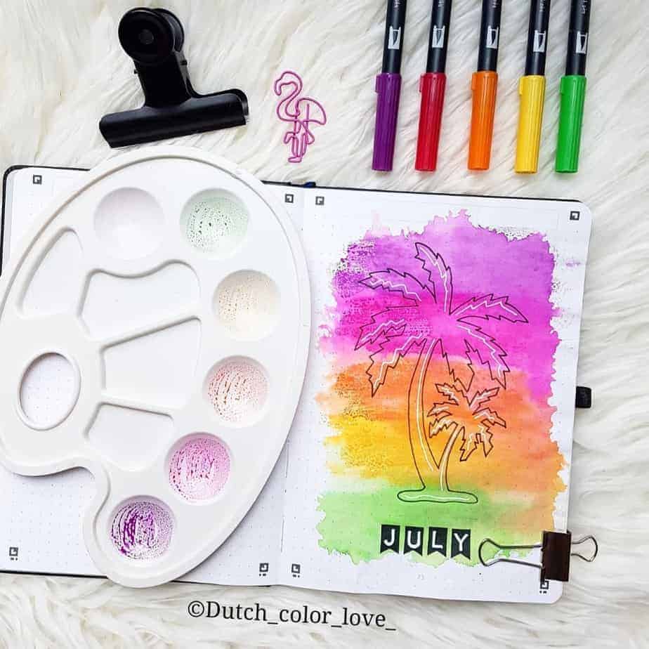 Bullet Journal Theme Ideas - cover page by @dutch_color_love | Masha Plans