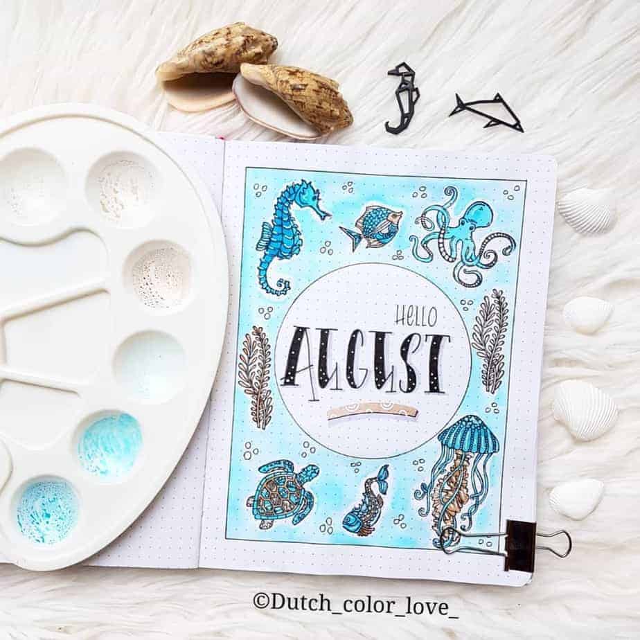 Bullet Journal Theme Ideas - cover page by @dutch_color_love | Masha Plans