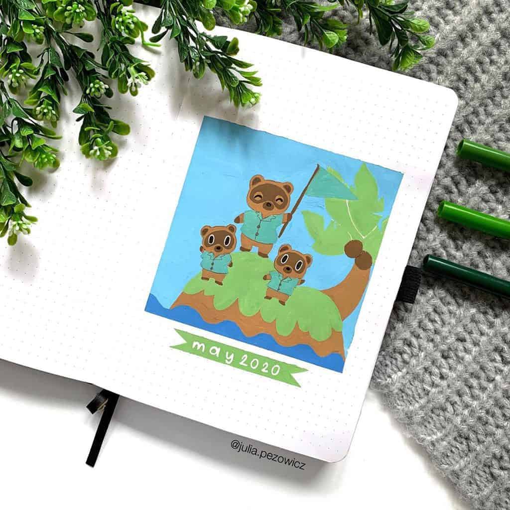 Bullet Journal Theme Ideas - cover page by @julia.pezowicz | Masha Plans