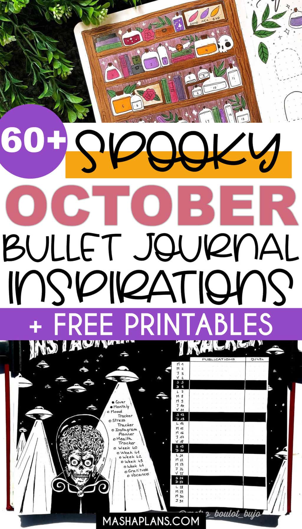 61+ Spooky October Bullet Journal Inspirations and Ideas | Masha Plans