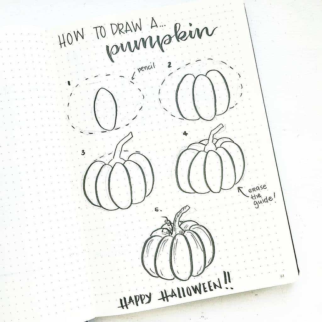 Halloween Bullet Journal Doodles by @bonjournal_ | Masha Plans