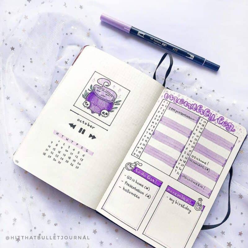 Creative Bullet Journal Calendar Spread Inspirations - Masha Plans