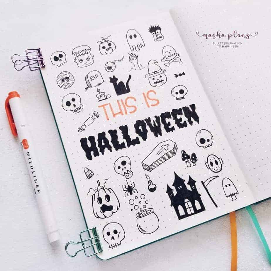 How To Create a Halloween Bullet Journal Theme | Masha Plans