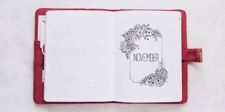 Floral Bullet Journal Setup: November Plan With Me | Masha Plans