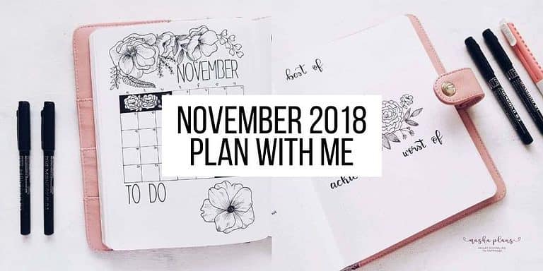 Floral Bullet Journal Setup: November Plan With Me