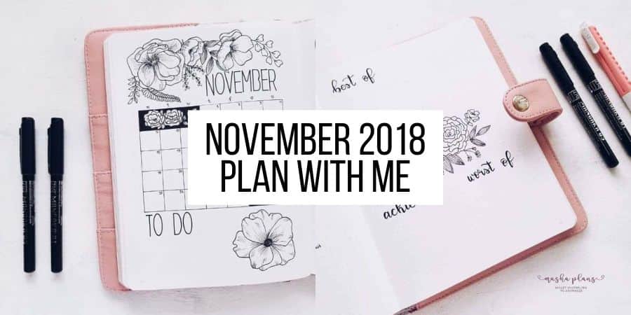 NEW November BULLET JOURNAL PLANNER Set Up - B5 BUJO using Stencils and  Stamps - PLAN WITH ME 