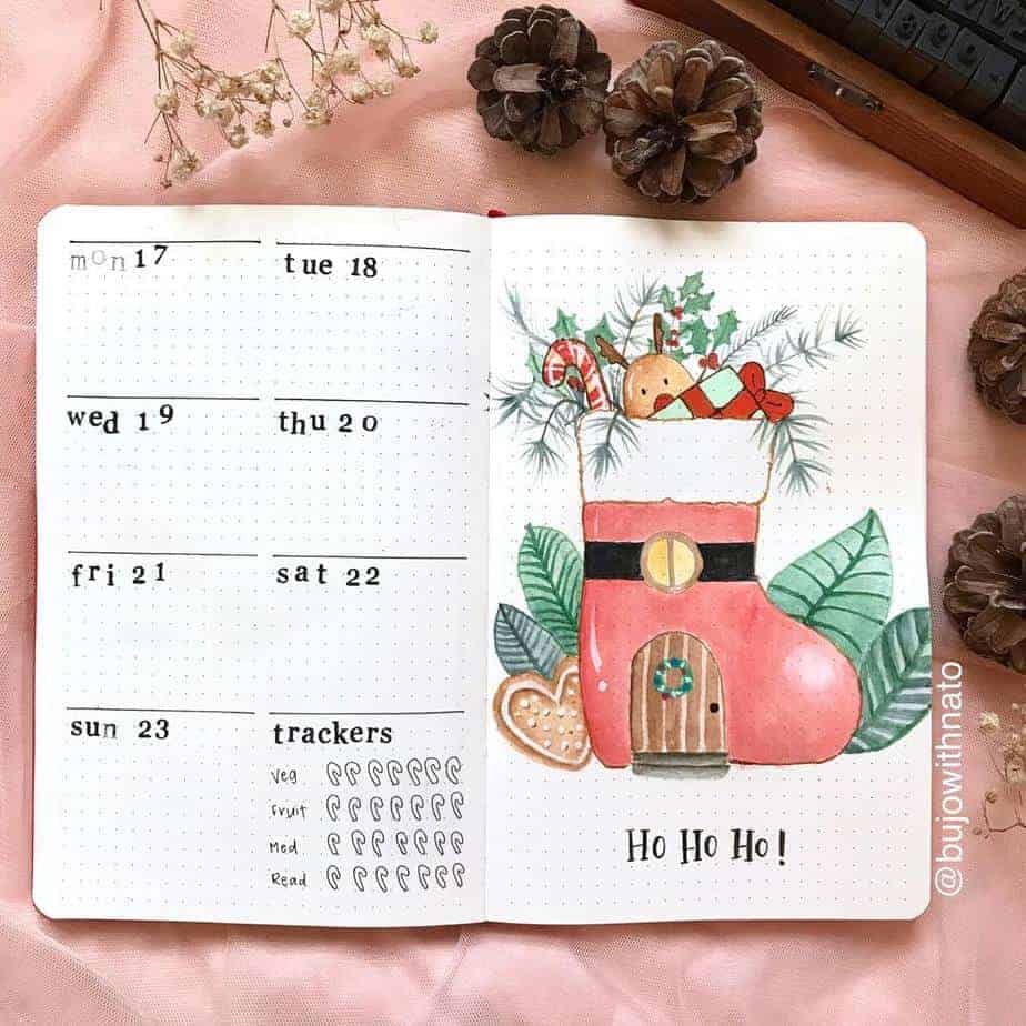 Cutie Little Christmas Bullet Journal Ideas | Masha Plans