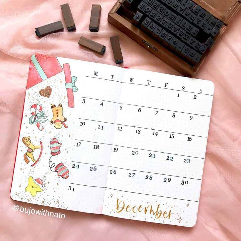 Cutie Little Christmas Bullet Journal Ideas | Masha Plans