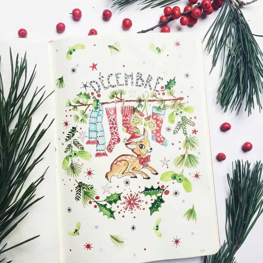 Cutie Little Christmas Bullet Journal Ideas | Masha Plans