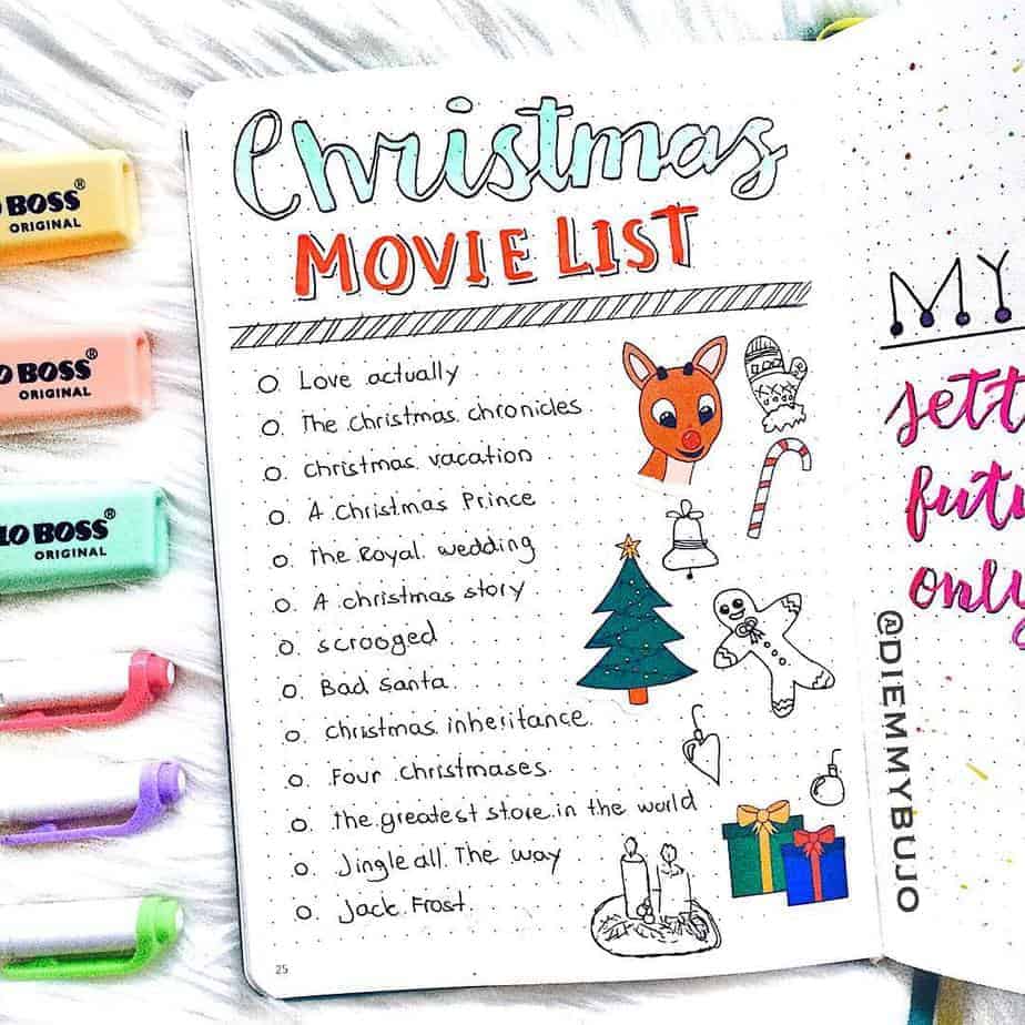 Cutie Little Christmas Bullet Journal Ideas | Masha Plans