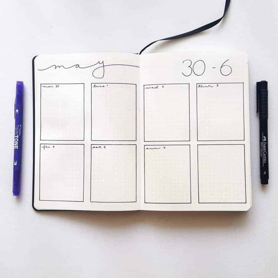 31+ Minimalist Bullet Journal Weekly Spreads For Busy People | Masha Plans