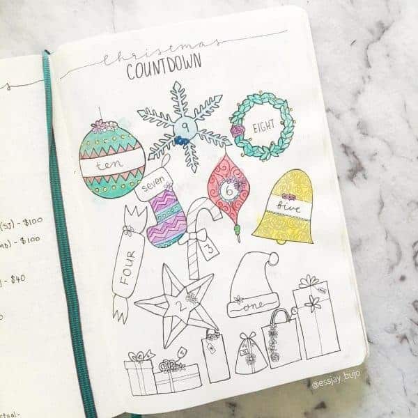 67+ Cute Christmas Bullet Journal Ideas | Masha Plans