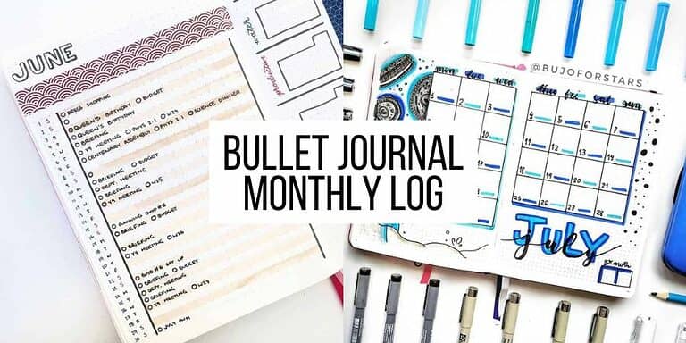 Bullet Journal Monthly Log Ideas And How To Use Them