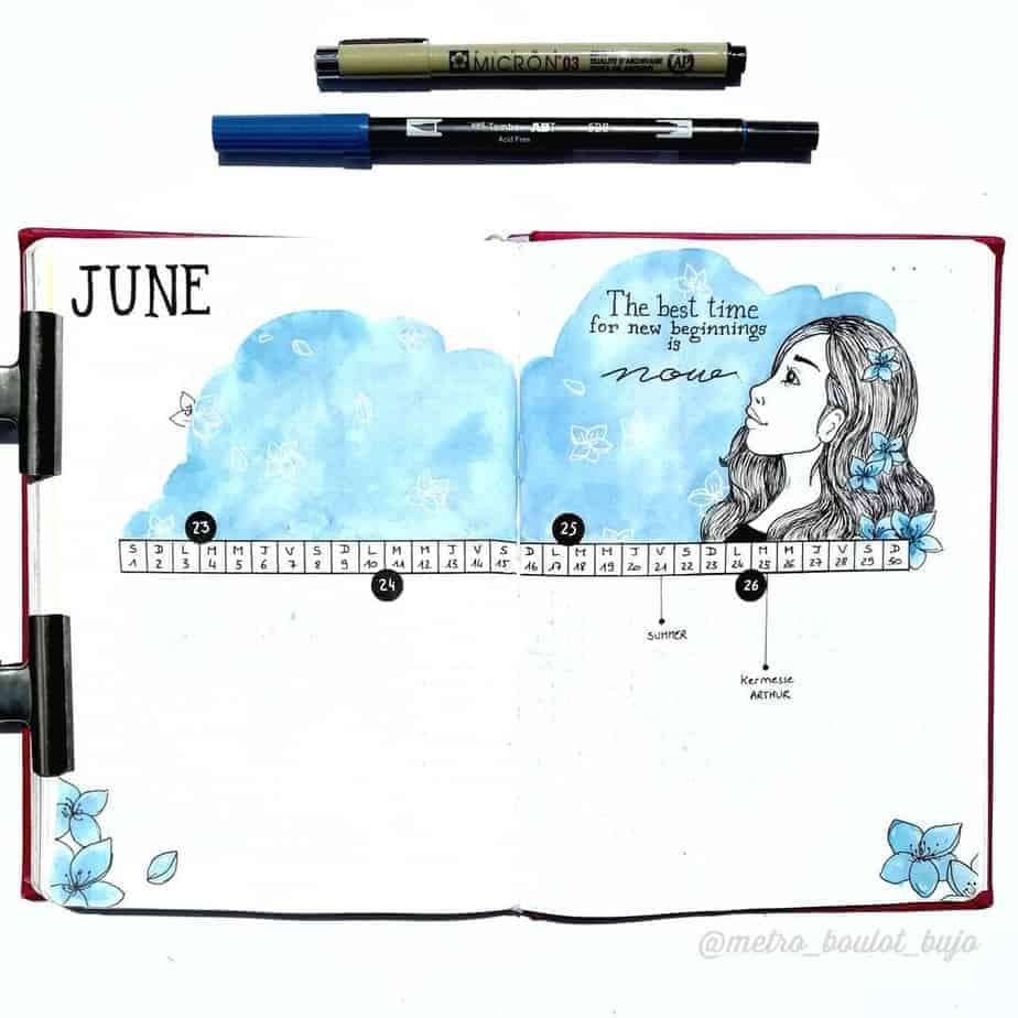 Bullet Journal Monthly Log | Masha Plans