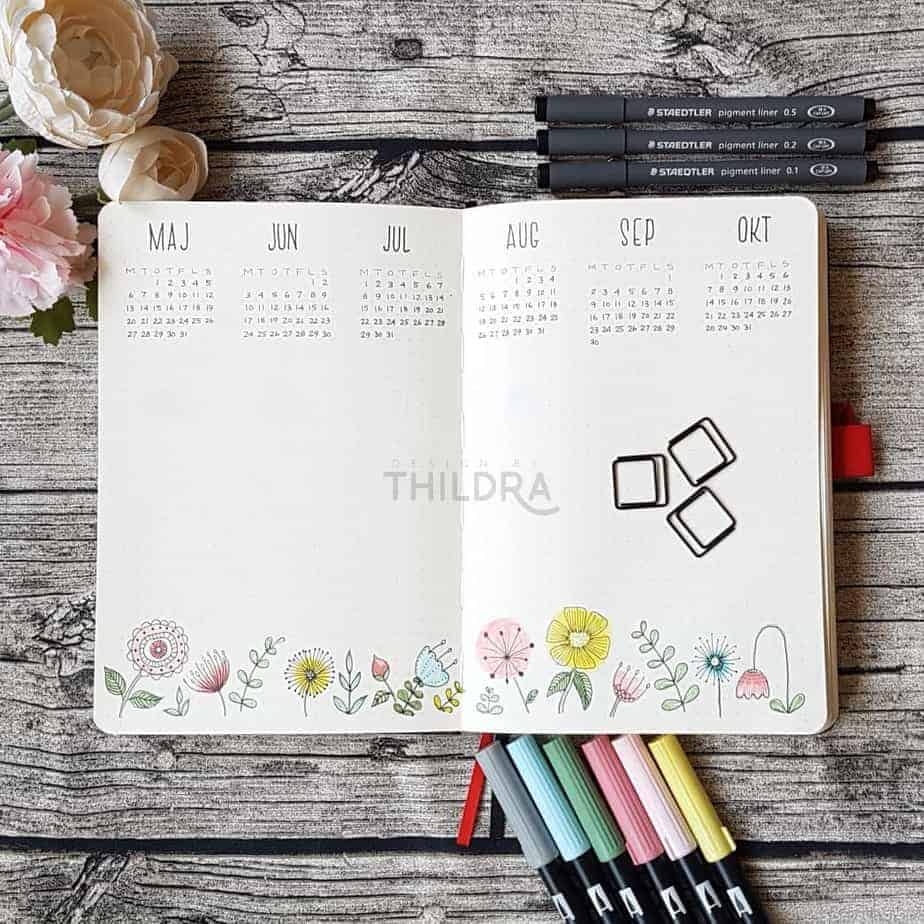 How To Plan Your Year With Bullet Journal Future Log | Masha Plans