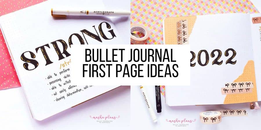 Creative Bullet Journal First Page Ideas