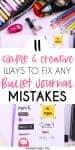 11 Creative Ways To Fix Bullet Journal Mistakes | Masha Plans