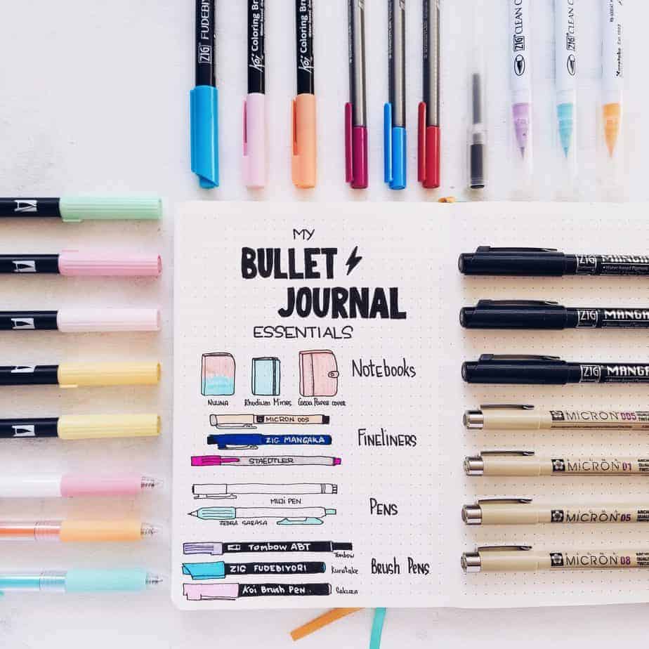 My stationery essentials for note taking - spring 2018