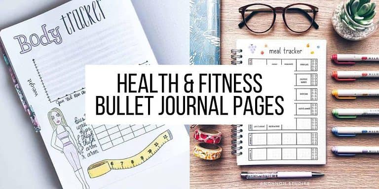 51+ Bullet Journal Ideas For Health And Fitness Trackers
