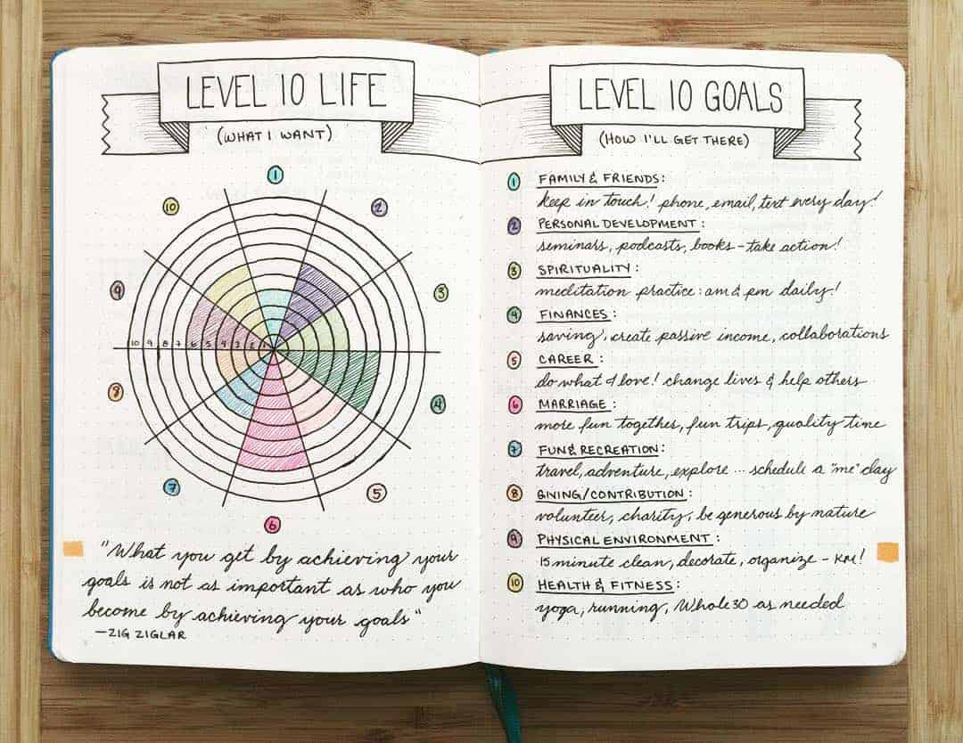 Level 10 Life Planner, Life Goals Tracker