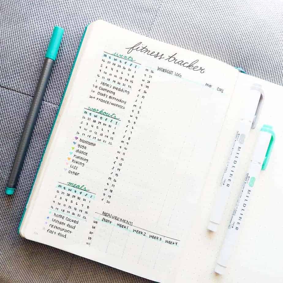 Workout Tracker by @emeraldaccents | Masha Plans