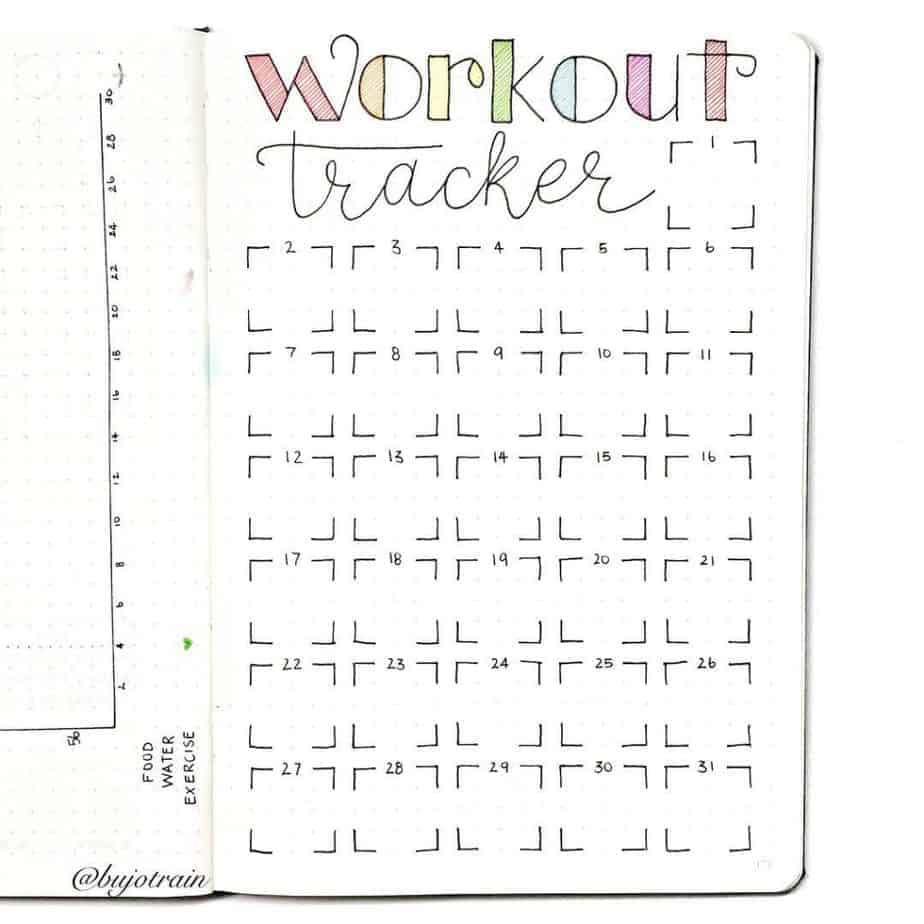 Workout Tracker by @littlemissrose | Masha Plans