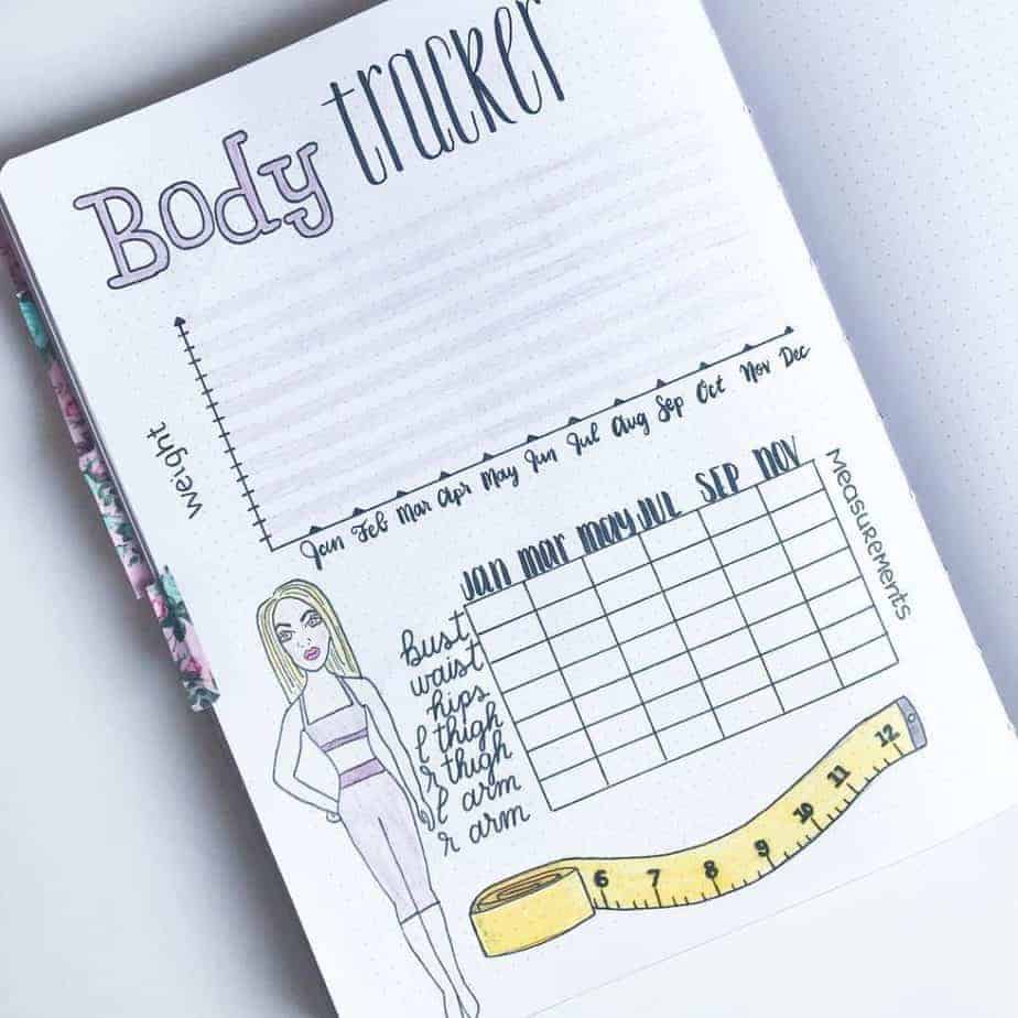 Measurement Tracker by @the.petite.planner | Masha Plans