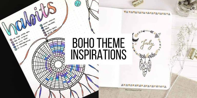 Boho Bullet Journal Theme Inspirations