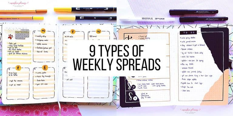 9 Types Of Bullet Journal Weekly Spreads You Need To Try