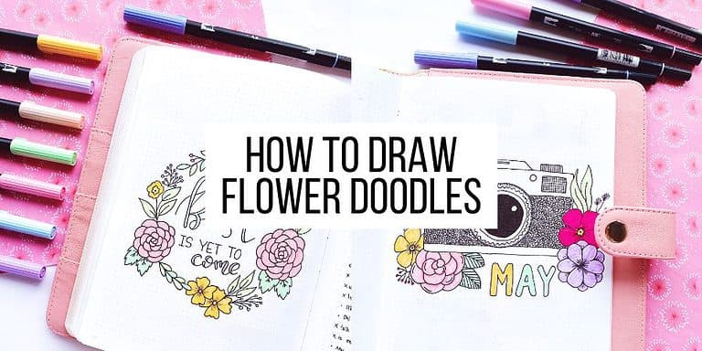How To Draw Flower Doodles In Your Bullet Journal