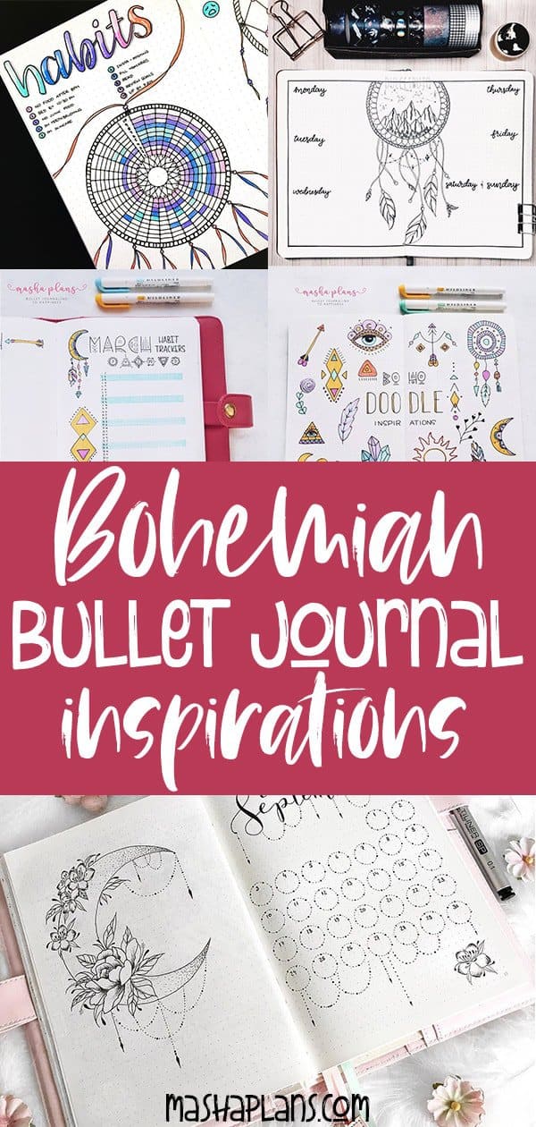 Boho Bullet Journal Theme Inspirations | Masha Plans