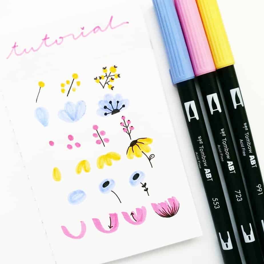 How To Draw Flower Doodles - tutorials by @emicupplans | Masha Plans