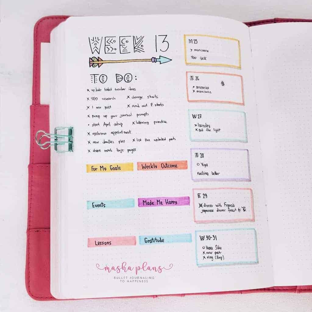 Boho Bullet Journal Theme Inspirations | Masha Plans