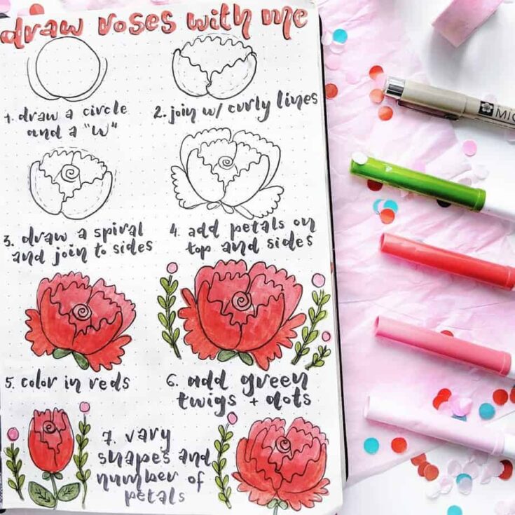 How To Draw Flowers Easily