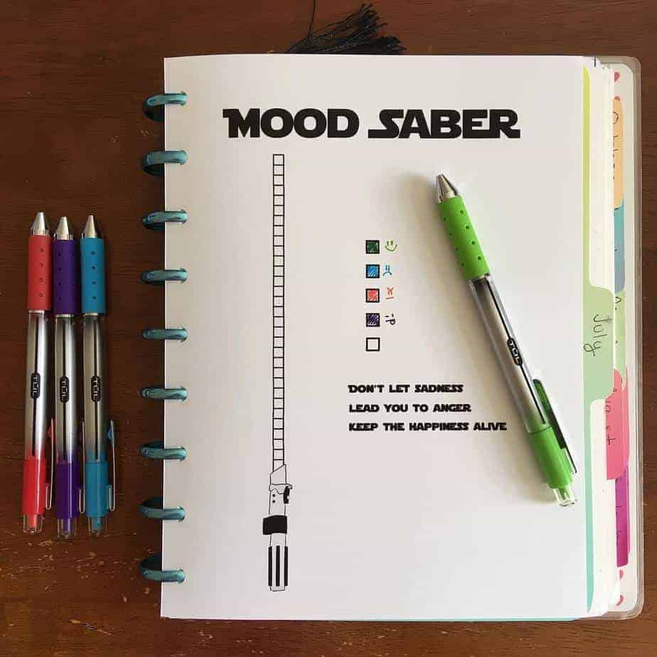 Star Wars Themed Bullet Journal Page by @shastajazz