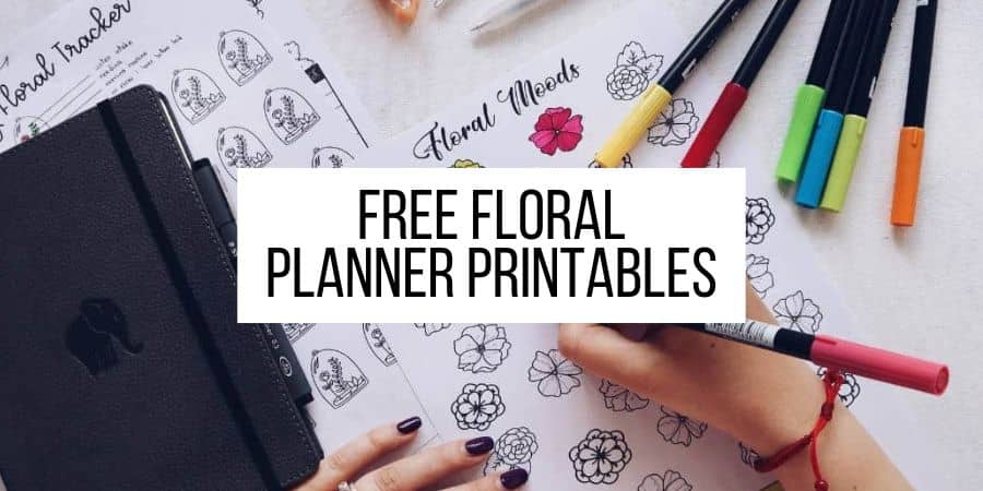 A5 Floral Bullet Journal Header Stickers