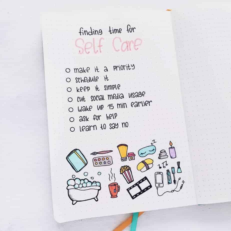 9 Bullet Journal Self Care Page Ideas 4481