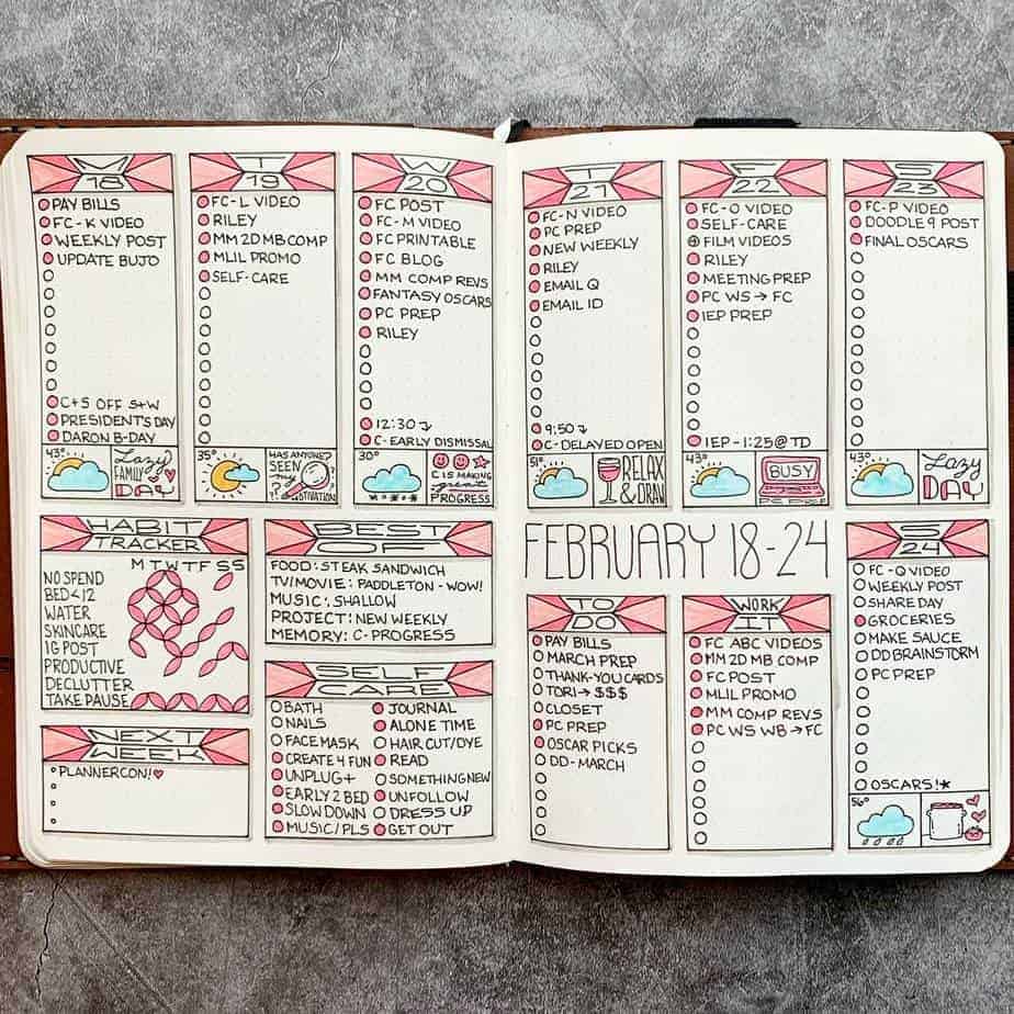 Bullet Journal Icons & How To Use Them To Increase Productivity: In Daily Boxes | Masha Plans