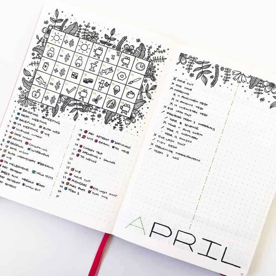 Bullet Journal Icons & How To Use Them To Increase Productivity: In Monthly Review | Masha Plans