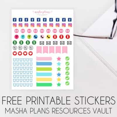 Free Printable Bullet Journal Stickers | Masha Plans
