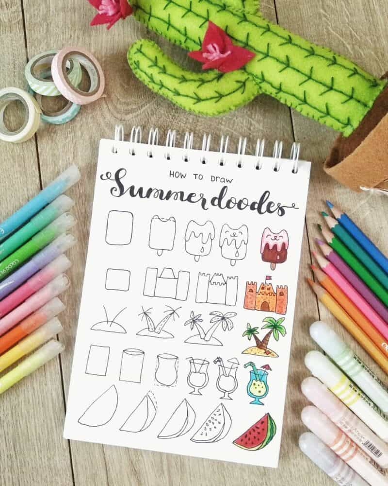 Easy Summer Doodles to Transform Your Journal into a Sunny Paradise ...