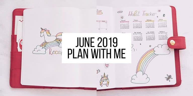 Unicorn Bullet Journal Setup: June Plan With Me