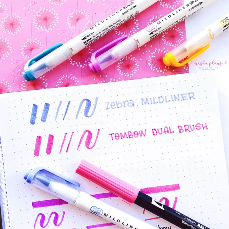 Zebra Mildliner Brush Pens Review Masha Plans