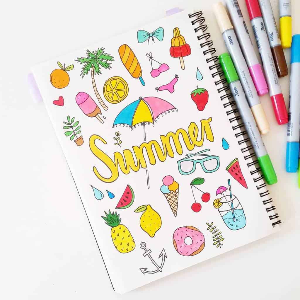 15+ Simple and Fun Summer Bullet Journal Doodles | Masha Plans